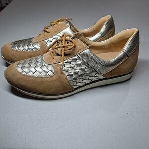 Sesto Meucci Casia Sneakers Women's Size 6XN Woven Leather Fashion Shoes